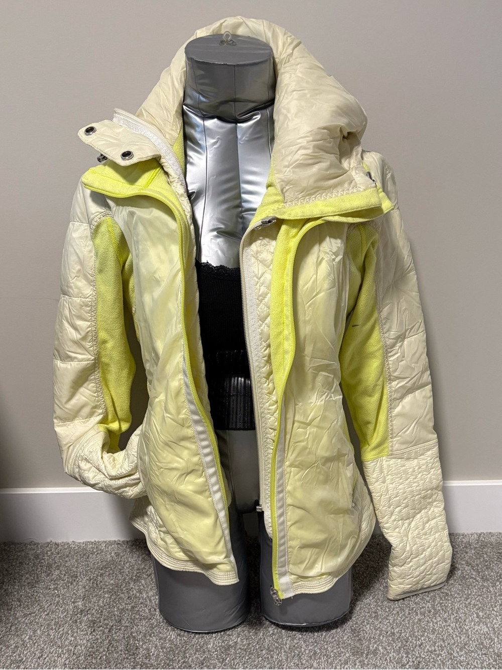 lululemon athletica Cream and Yellow Ski Jacket